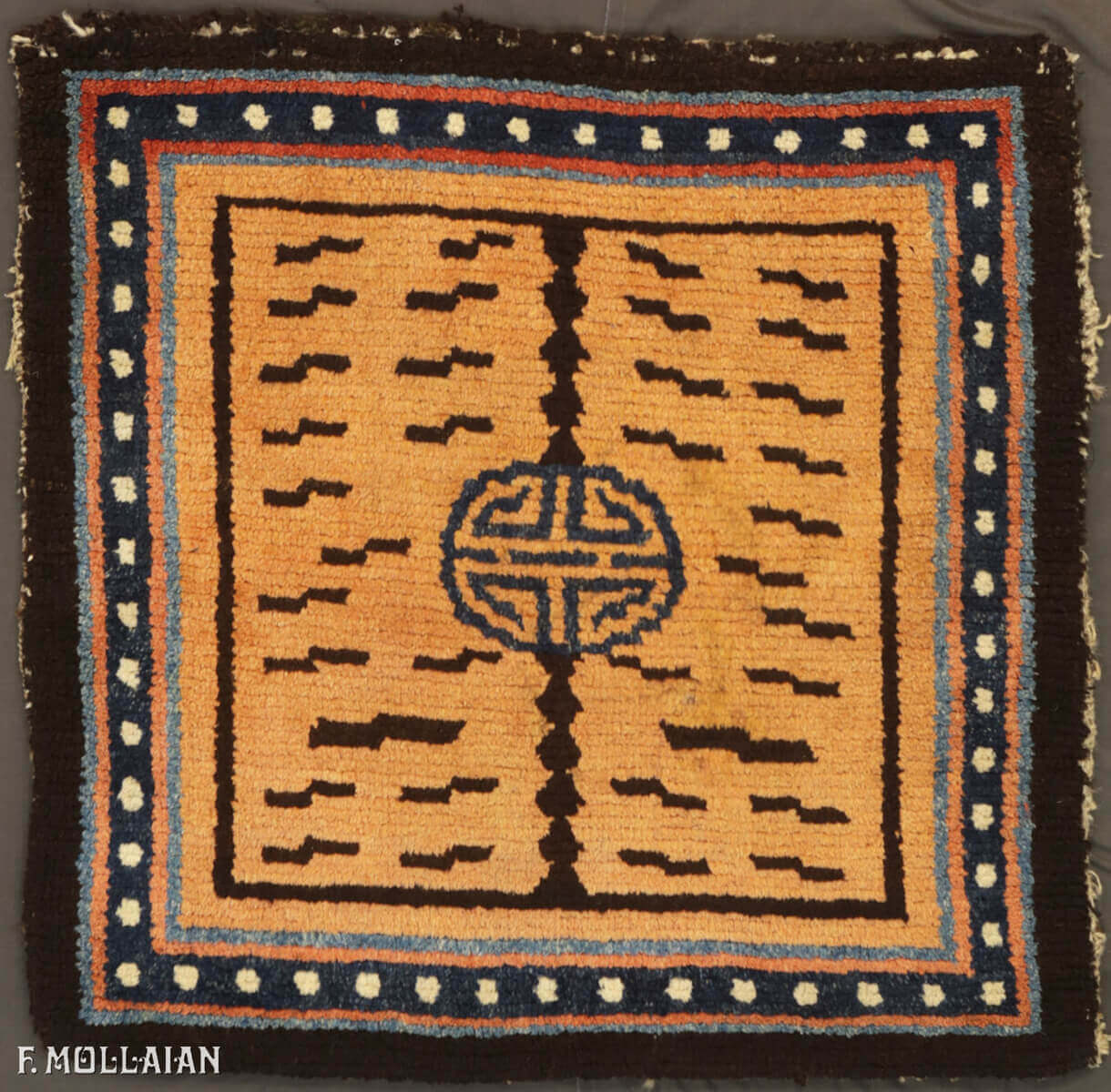 Small Antique Tibetan Meditation Rug n°:36774588
